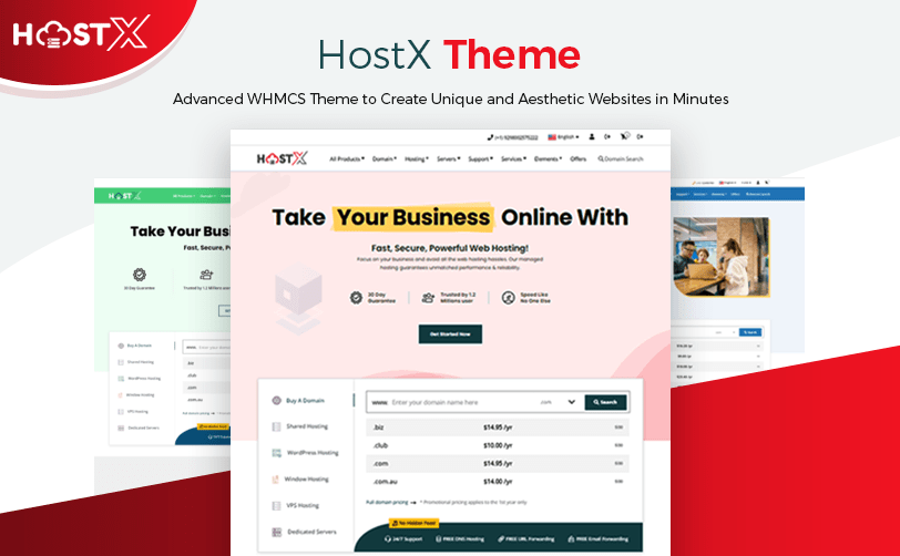 HostX - WHMCS Web Hosting Theme