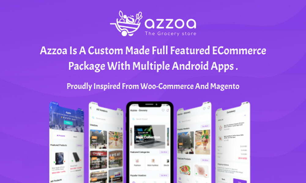 Azzoa - Grocery, MultiShop, eCommerce Flutter Mobile App with Admin Panel